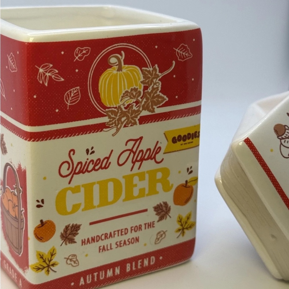 Goodies by DW Home Spiced Apple Cider Ceramic Candle with Lid Fall Autumn Blend